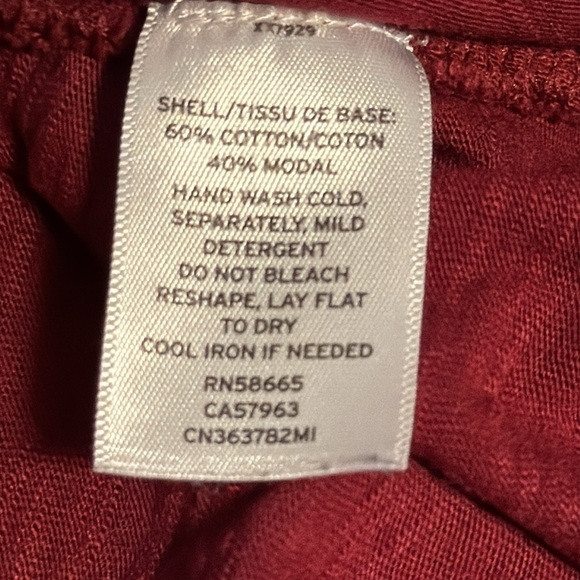 CASLON burgundy cotton modal sleeveless tank casual dress Sz S - Picture 6 of 6